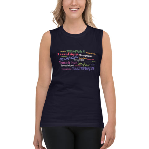 Teesafrique Sustainable Script Graphic  Muscle Shirt Tank top