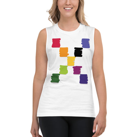 Teesafrique Sustainable Brushstroke Graphic Muscle Shirt Tank