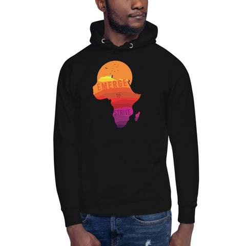 Teesafrique Strive To Emerge Print Men's Hoodie