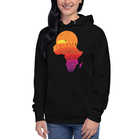 Teesafrique Strive To Emerge Print Women's Hoodie