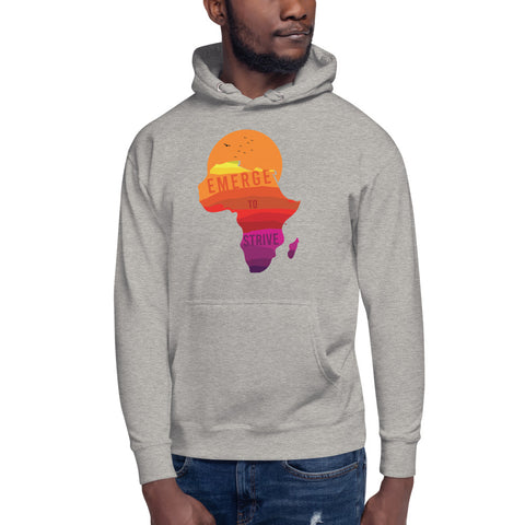 Teesafrique Strive To Emerge Print Men's Hoodie