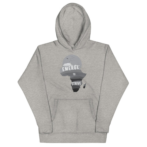 Teesafrique Strive To Emerge B/W Print Men's Hoodie