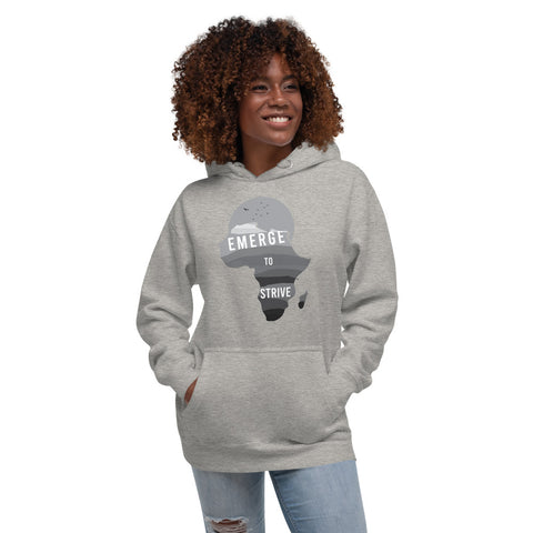 Teesafrique Strive To Emerge B/W Print Women's Hoodie