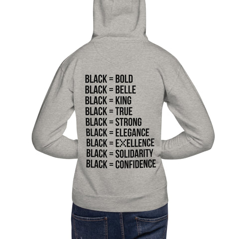 Teesafrique Sustainable Black Is Statement Unisex Hoodie
