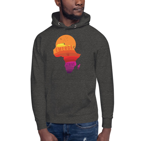 Teesafrique Strive To Emerge Print Men's Hoodie