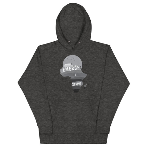 Teesafrique Strive To Emerge B/W Print Men's Hoodie
