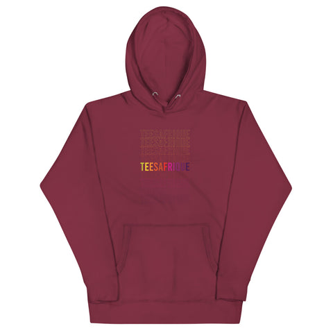 Teesafrique Rainbow Graphic Print hoodie with kangooroo pockets