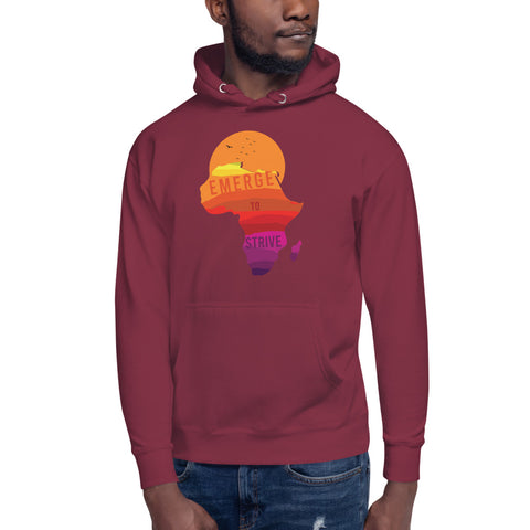 Teesafrique Strive To Emerge Print Men's Hoodie