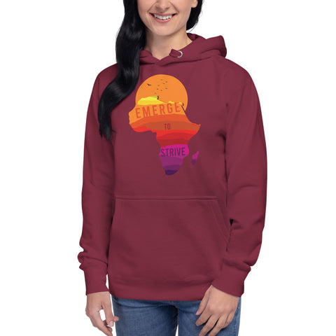 Teesafrique Strive To Emerge Print Women's Hoodie