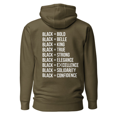 Teesafrique Sustainable Black Is Statement Unisex Hoodie