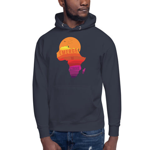 Teesafrique Strive To Emerge Print Men's Hoodie