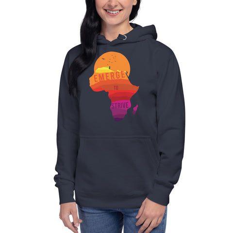 Teesafrique Strive To Emerge Print Women's Hoodie