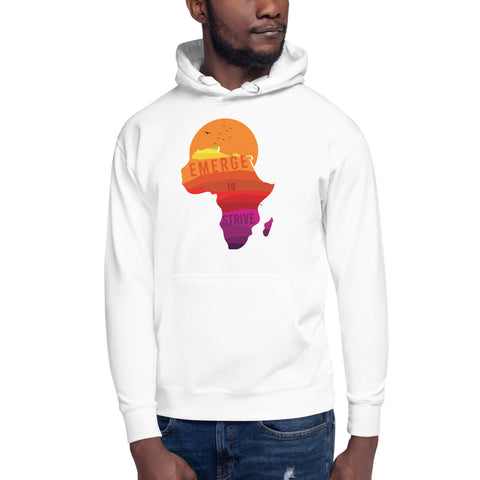 Teesafrique Strive To Emerge Print Men's Hoodie