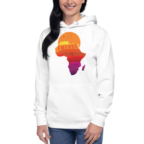 Teesafrique Strive To Emerge Print Women's Hoodie