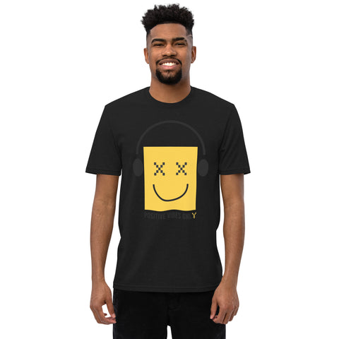 Teesafrique Sustainable Positive Vibes Only Emoji Statement Unisex recycled t-shirt