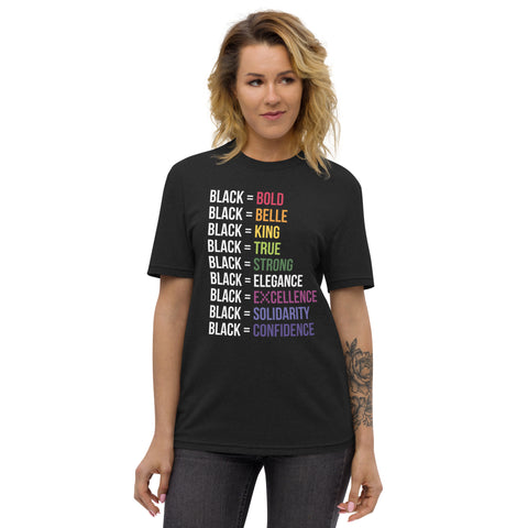 Teesafrique Sustainable  Black is Statement piece Unisex recycled t-shirt
