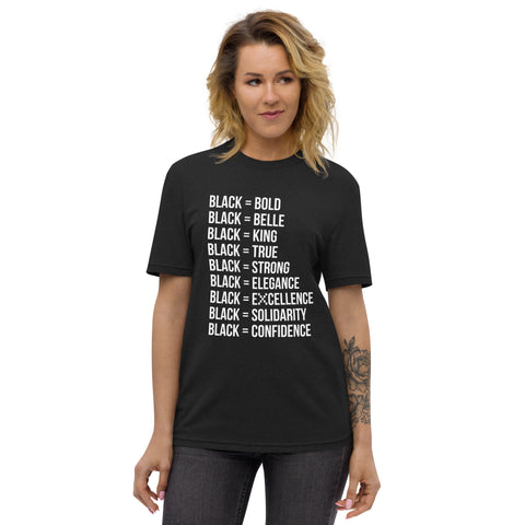 Teesafrique Sustainable  Black is Statement piece Unisex recycled t-shirt
