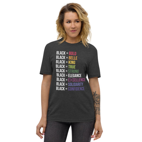 Teesafrique Sustainable  Black is Statement piece Unisex recycled t-shirt