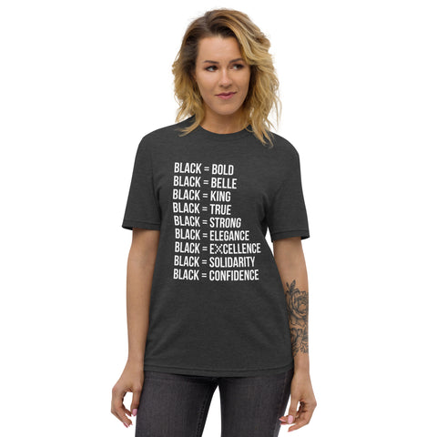 Teesafrique Sustainable  Black is Statement piece Unisex recycled t-shirt