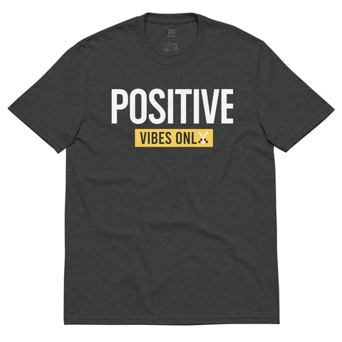 Teesafrique Sustainable Positive Vibes Only Statement Unisex recycled t-shirt