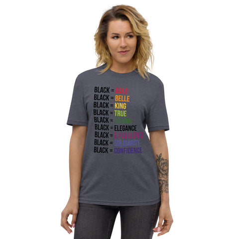 Teesafrique Sustainable  Black is Statement piece Unisex recycled t-shirt