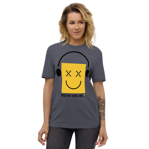 Teesafrique Sustainable Positive Vibes only emoji Statement Unisex recycled t-shirt