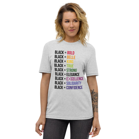 Teesafrique Sustainable  Black is Statement piece Unisex recycled t-shirt