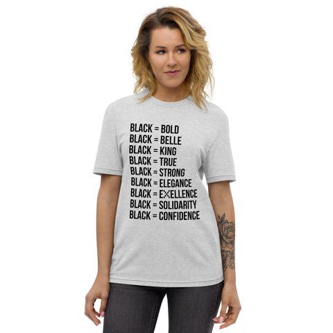 Teesafrique Sustainable  Black is Statement piece Unisex recycled t-shirt