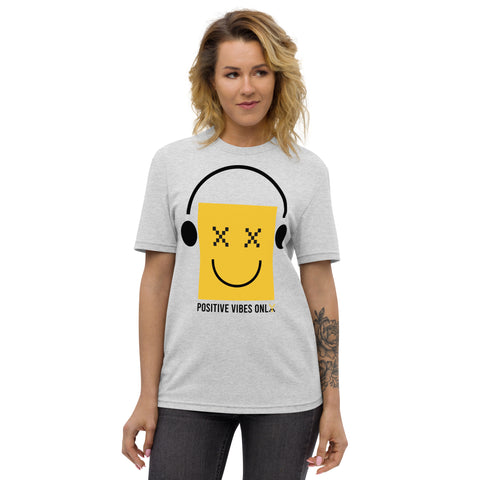 Teesafrique Sustainable Positive Vibes only emoji Statement Unisex recycled t-shirt