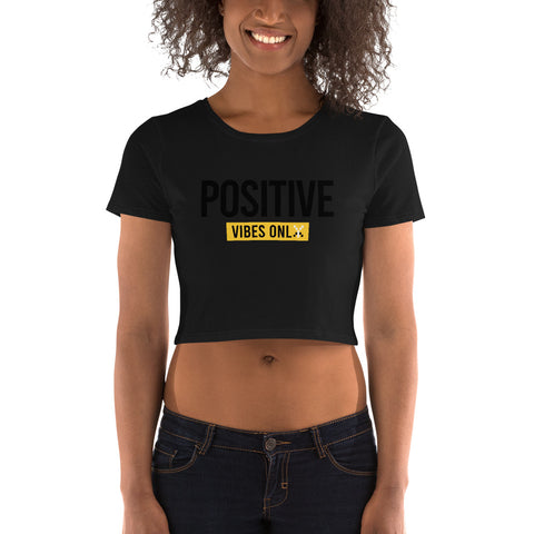 Teesafrique Sustainable Streetics Positive Vibes  Crop Top
