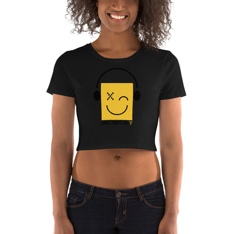 Teesafrique Sustainable Streetics Chill vibes Emoji Crop Top