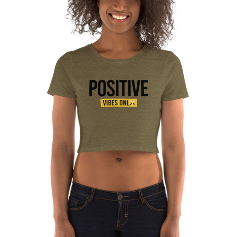 Teesafrique Sustainable Streetics Positive Vibes  Crop Top
