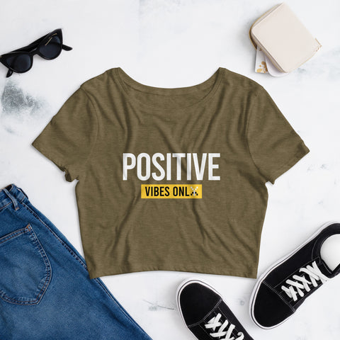 Teesafrique Sustainable Streetics Positive Vibes Crop Top