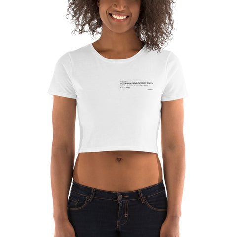 Teesafrique Sustainable Streetics Statement Piece Crop Top