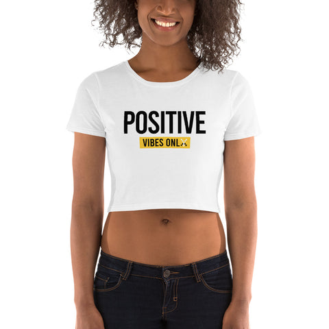 Teesafrique Sustainable Streetics Positive Vibes  Crop Top