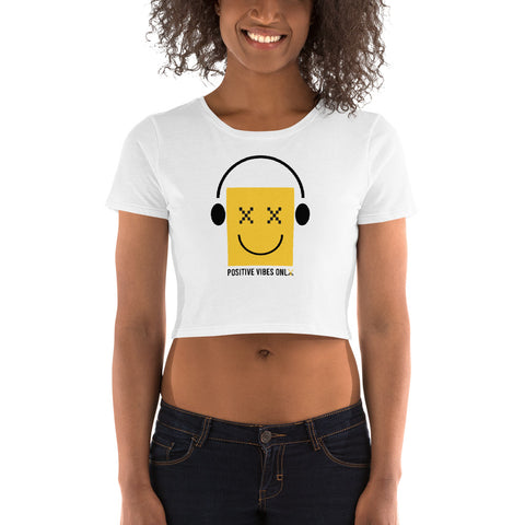 Teesafrique Sustainable Streetics Positive vibes Emoji Crop Top