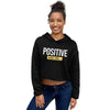 Teesafrique Sustainable Positive Vibes Only Crop Hoodie