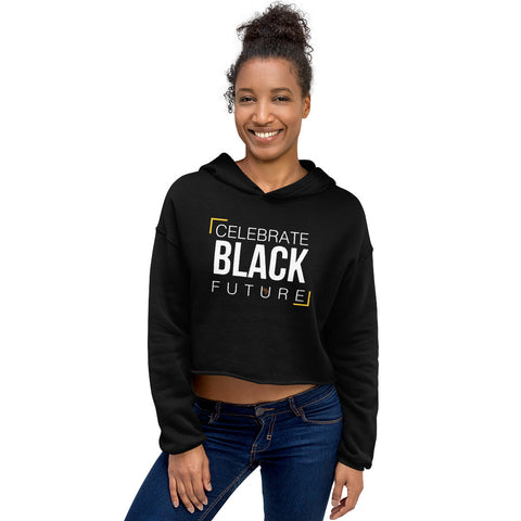 Teesafrique Sustainable Celebrate Black Future Statement Crop Hoodie