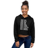 Teesafrique SustainableBlack is Statement piece Crop Hoodie