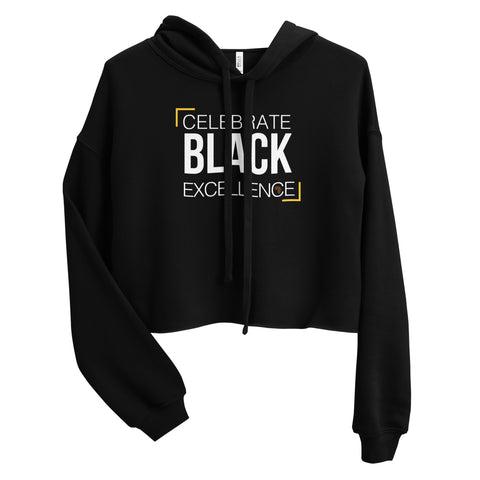 Teesafrique Sustainable Celebrate Black Excellence Statement Crop Hoodie