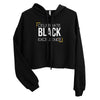 Teesafrique Sustainable Celebrate Black Excellence Statement Crop Hoodie