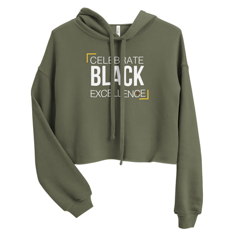 Teesafrique Sustainable Celebrate Black Excellence Statement Crop Hoodie