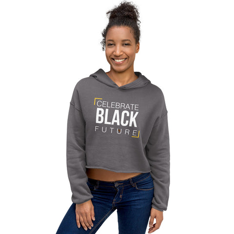 Teesafrique Sustainable Celebrate Black Future Statement Crop Hoodie