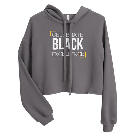 Teesafrique Sustainable Celebrate Black Excellence Statement Crop Hoodie