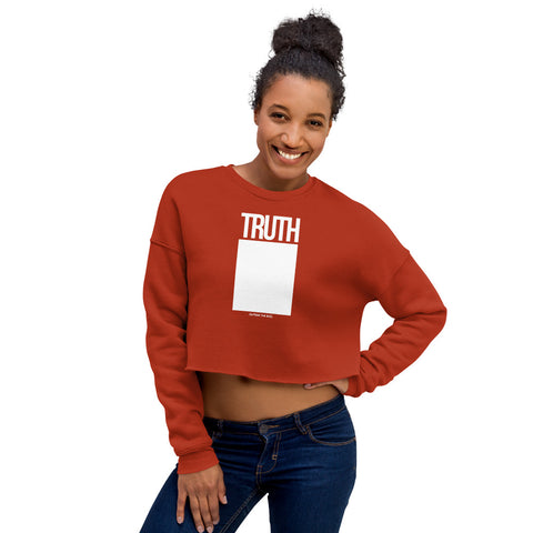 Teesafrique Sustainable Truth Outside the box Statement Crop Sweatshirt