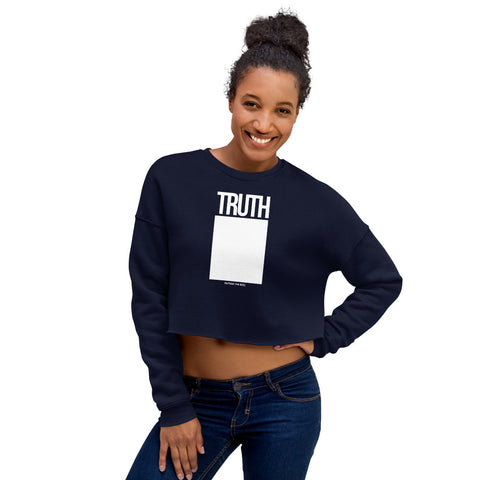 Teesafrique Sustainable Truth Outside the box Statement Crop Sweatshirt