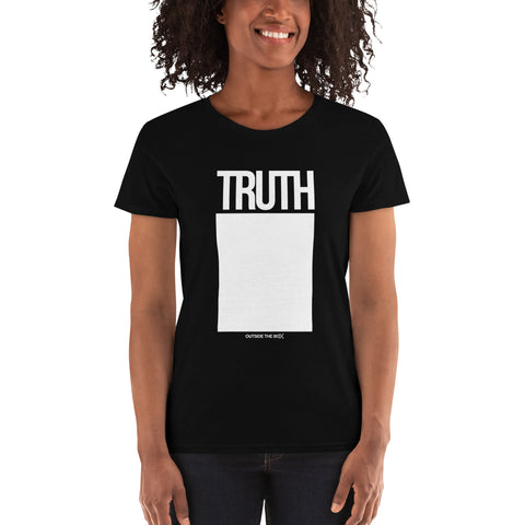 Teesafrique Sustainable Truth Outside the box Statement Women's short sleeve t-shirt