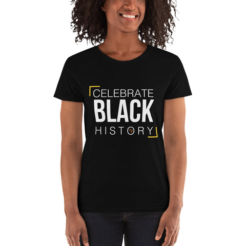 Teesafrique Sustainable Celebrate Black History Statement piece bL Women's short sleeve t-shirt