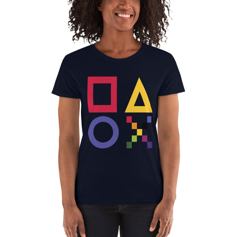 Teesafrique Sustainable Gaming Graphic Women's Short Sleeve T-Shirt
