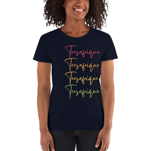 Teesafrique Sustainable Script Graphic Women's Short Sleeve T-Shirt